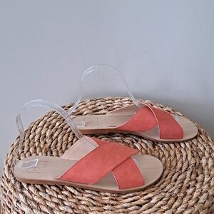 NWOT DV Dolce Vita Womens Coral‎ Suede Summer Slide Sandals 8